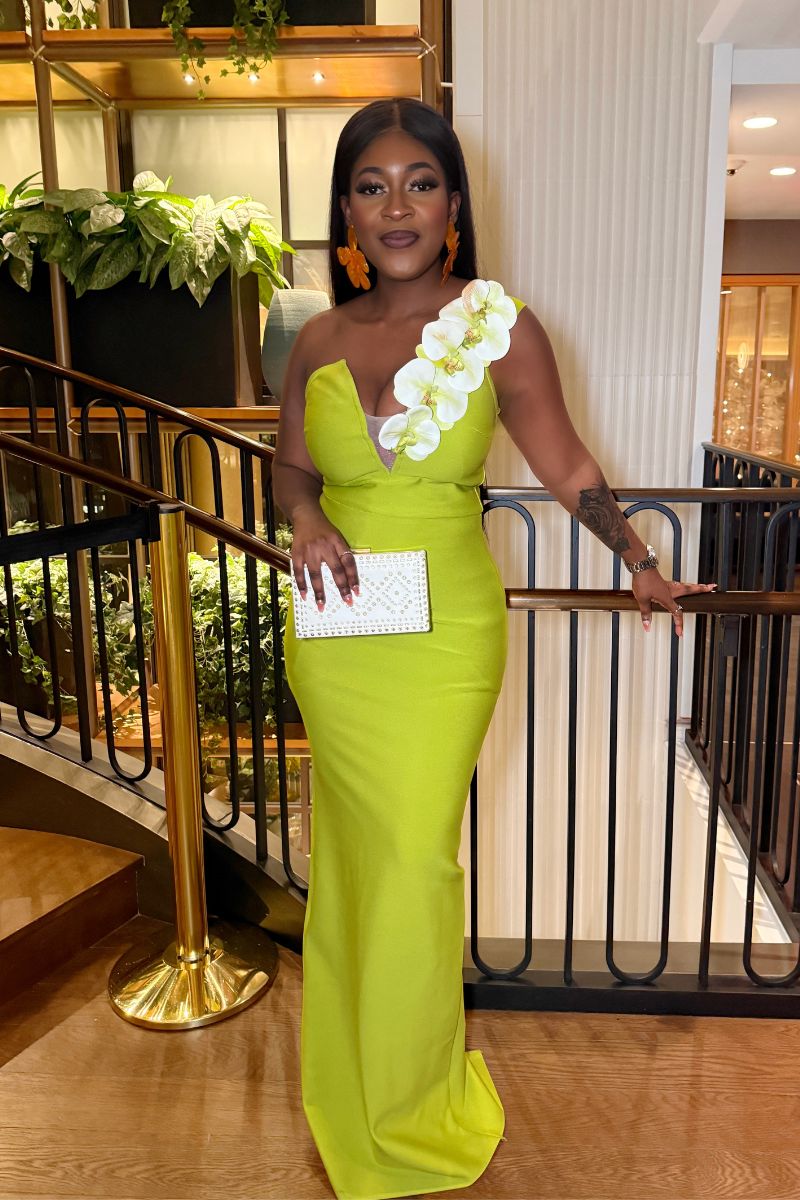 BLOOM BABE BANDAGE GOWN