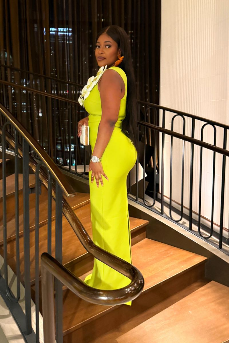 BLOOM BABE BANDAGE GOWN