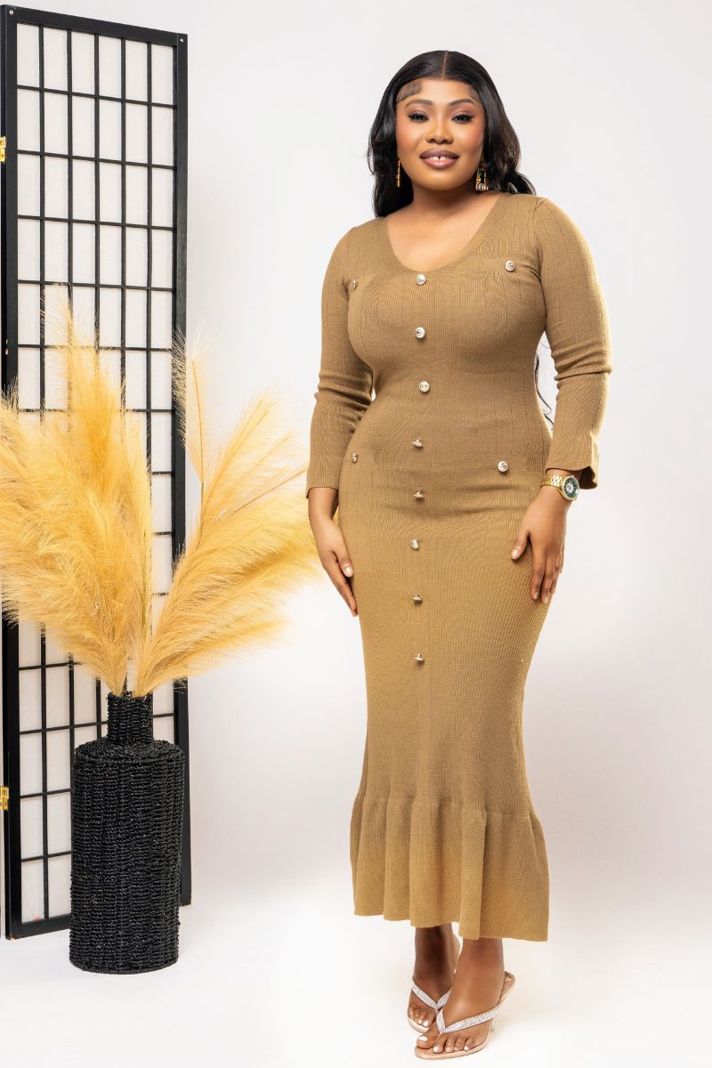 LUXE KNIT FLARE DRESS